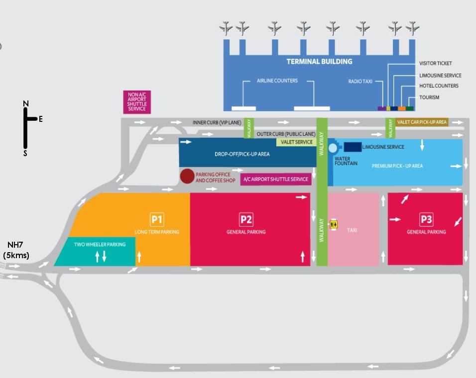 Bengaluru international airport kort