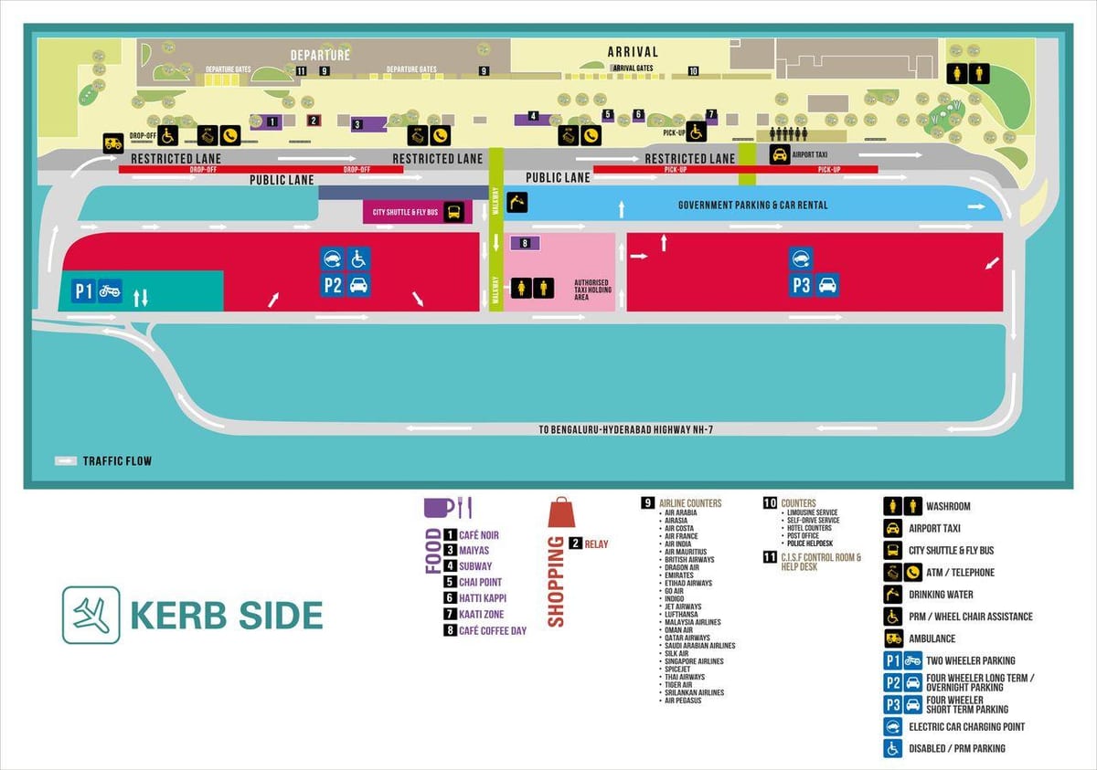 Kempegowda international airport kort