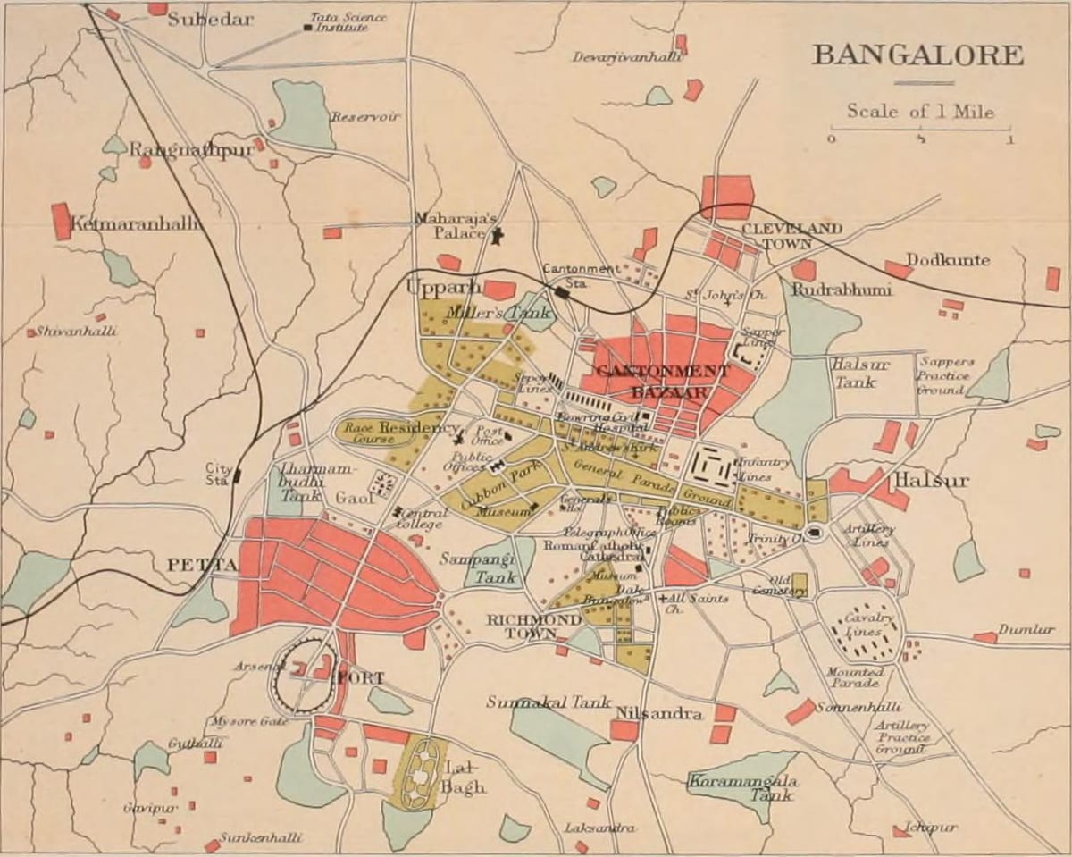 Bangalore gamle kort