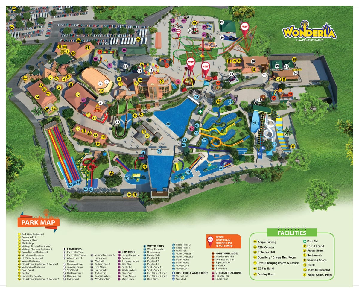 Bangalore Wonderla kort
