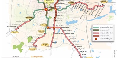 Namma metro fase 2 rute kort