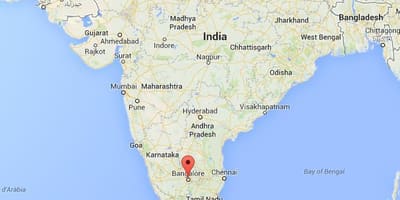 Bangalore i indien kort
