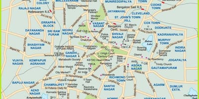 Kort af Bengaluru